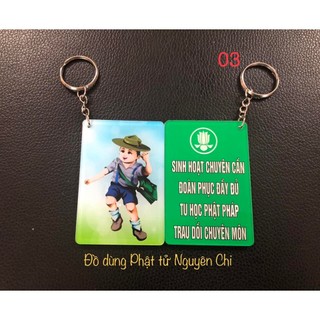 Móc khóa mica 2 mặt