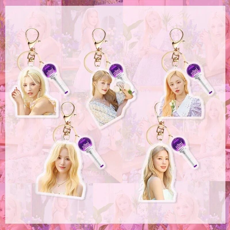 Móc khóa KPOP GIDLE YUQI SHUHUA Minnie Miyeon Soojin Soyeon zxvc Phụ kiện trang trí túi xách Balo