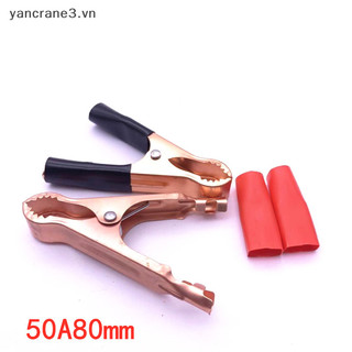 2 Cái 30A Xe cá sấu màu đỏ + đen Xe ô tô thử nghiệm Kẹp dẫn khuyến mãi tốt nhất Kẹp cá sấu Đầu nối phích cắm điện