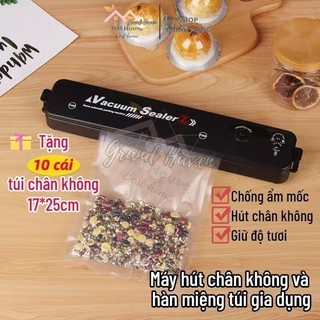 Máy Hút Chân Không Thực Phẩm Grand Haven Kèm Hàn Miệng Túi Tặng kèm 10 túi hút Gia dụng tiện lợi gia dụng nhà bếp