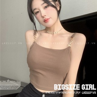 Áo 2 dây nữ Bigsize Áo ba lỗ croptop cotton Sexy trơn mùa hè Phong cách Hàn Quốc Thời Trang đẹp