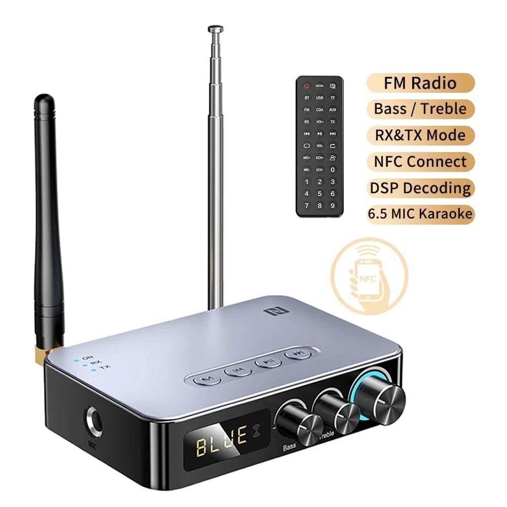 Bộ thu âm thanh Bluetooth M9 M9Pro Bộ chuyển đổi không dây DSP NFC / AUX / RCA / USB U-Disk / TF / 6