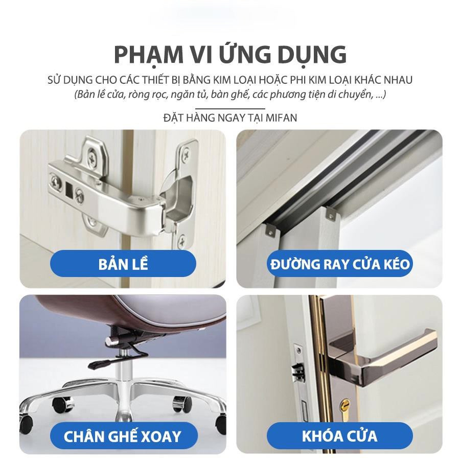 Chai Xịt Dầu Bôi Trơn Đa Năng LKB 100ml - Giảm tiếng ồn, ngăn chặn rỉ sét cửa, ổ khóa, bánh xe, ray trượt, khớp nối