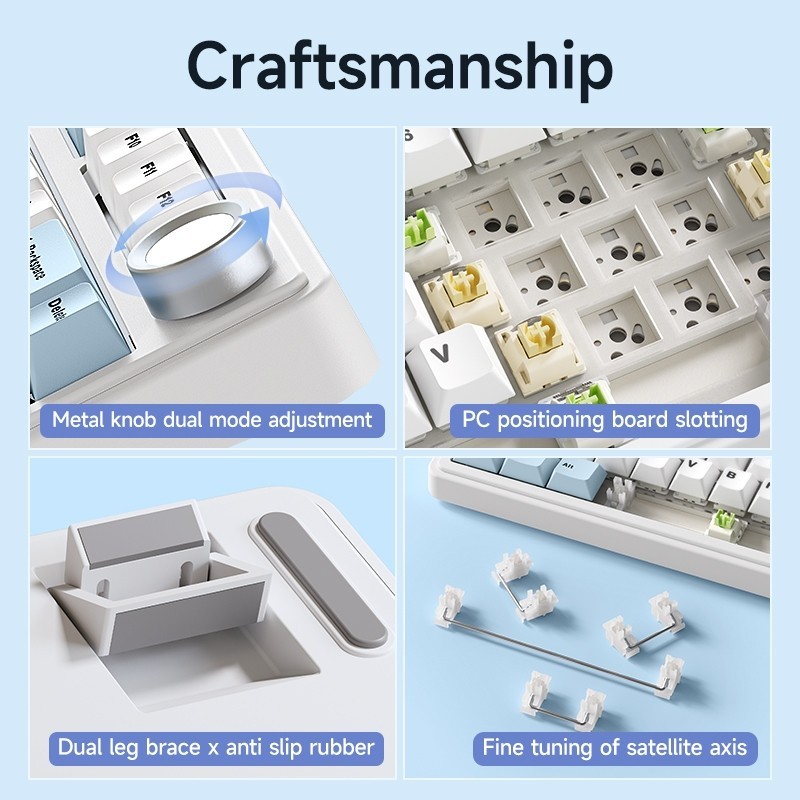 Bàn phím cơ Aula F75 80 phím có cấu trúc đệm Thể thao điện tử Bluetooth ba chế độ đầy đủ phím cho văn phòng chơi game | BigBuy360 - bigbuy360.vn