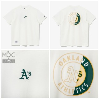 [CHÍNH HÃNG] Áo Thun New Era -  A Green (Nửa Logo) *Trắng* - Code: 13086580