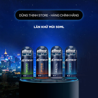 Lăn khử mùi Xmen 50ml Fire Wood Water Metal - 4 mùi hương nam tính kháng khuẩn & lưu hương 48h