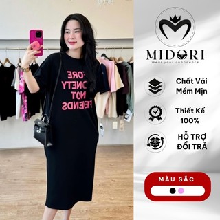 Đầm suông, Váy bầu dáng dài form rộng Bigsize chất vải thun cotton mặc mùa hè siêu mát