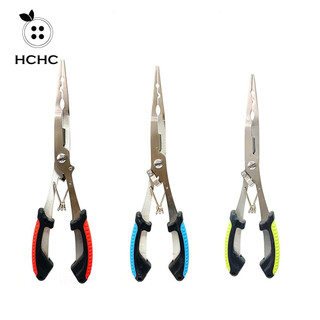 Kìm câu cá hchc, cắt dây có tay cầm cao su kìm miệng cá móc, kìm không gỉ đa năng mỏ dài chống trơn trượt câu cá móc kìm dụng cụ câu cá