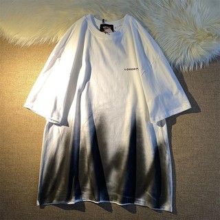 Áo thun nữ cổ tròn Gradient in hình Plus Size