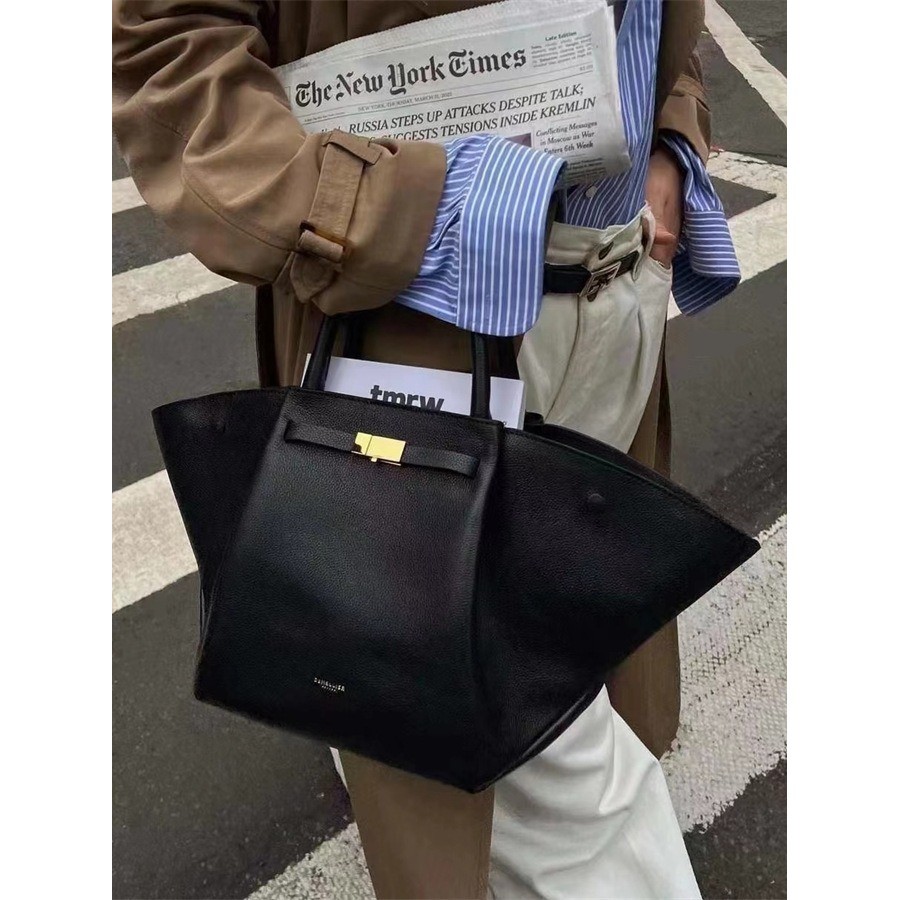 ✨Demellier The Midi NEW YORK Túi cánh sức chứa lớn, Túi xách da thật Túi Tote Túi đeo vai Túi đeo ch