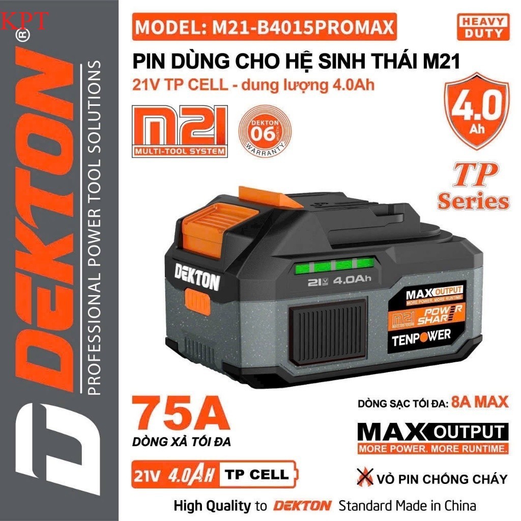 Pin 4A DEKTON M21-B4015PROMAX bảng mạch công nghệ thế hệ mới Chân Pin Phổ Thông, MẪU MỠI KPT thiết b