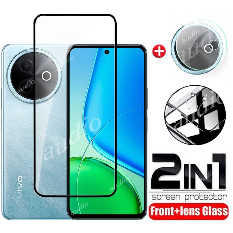 Vivo Y39 5G 2in1 Kính Cường Lực Cho VIVO Y39 nfc vivoy39 5G 2025 Miếng Dán Bảo Vệ Màn Hình HD Mềm Ốn