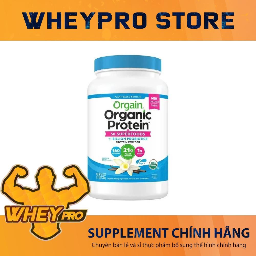 Bột Protein Thực Vật Hữu Cơ Orgain Organic Protein Powder - Nguồn Protein Sạch, Tốt Cho Sức Khỏe