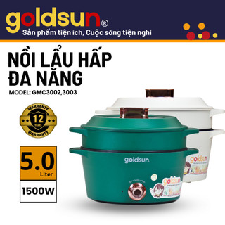 Nồi lẩu hấp đa năng Goldsun GMC3002,3003 dung tích 5L Công suất 1500W phù hợp cho nhiều người