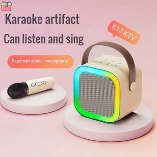 K12 micro kép karaoke loa bluetooth hai loa 5w âm thanh loa siêu trầm boombox hỗ trợ nhiều chế độ đầu vào tch