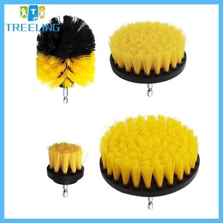 Treeling 2 3 5 4 5 Bàn chải chà sàn điện Bàn chải khoan tròn Bộ bàn chải làm sạch góc Bộ bàn chải cho bồn tắm sàn vữa T