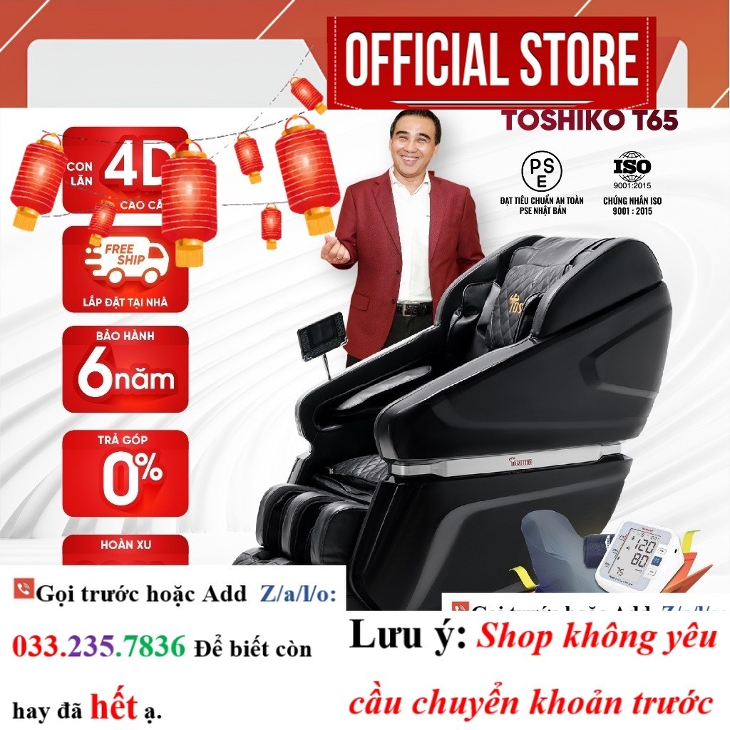 Ghế massage toàn thân Toshiko T65 <NeW>