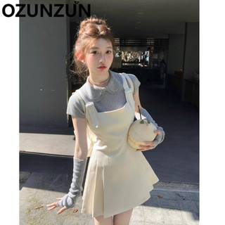 Đầm dây vải nhung thông thường màu trơn Ozunzun 8328