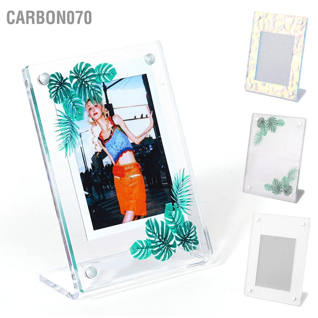 Carbon070 Khung Ảnh Acrylic Trong Suốt Từ Tính 3 Inch Phổ Thông Cho Th