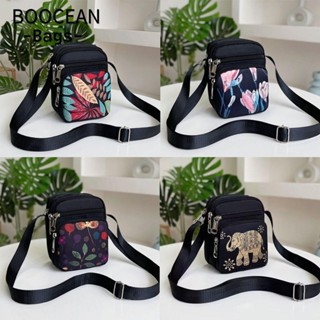 BOOCEAN Túi Vuông Nhỏ, Túi Đeo Vai Nylon Nhiều Lớp, In Hình Thường Ngày Mini Gói Thể Thao Ba Lô Nam Nữ