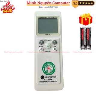 Điều khiển điều hoà đa năng 1000 in 1 k1038e nắp trượt huicheng, điều khiển máy lạnh đa năng - tặng kèm pin - mnc