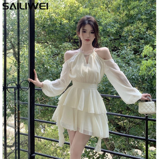 SAILIWEI Chic váy nữ Đầm Body Cho thời váy Xu hướng xu hướng Vintage Hàn Phong WLQ24209T6 8Z240223