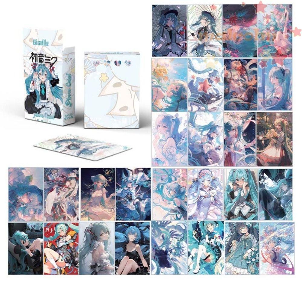 Malcolm 50 Cái / hộp Thẻ Nhỏ Hatsune Miku, Giấy Laser Kuromi Laser Lomo Card, Bộ Sưu Tập HD In Hình Anime Ngoại Vi Cinnamoroll Bưu Thiếp Đồ Dùng Học Tập Văn Phòng Phẩm