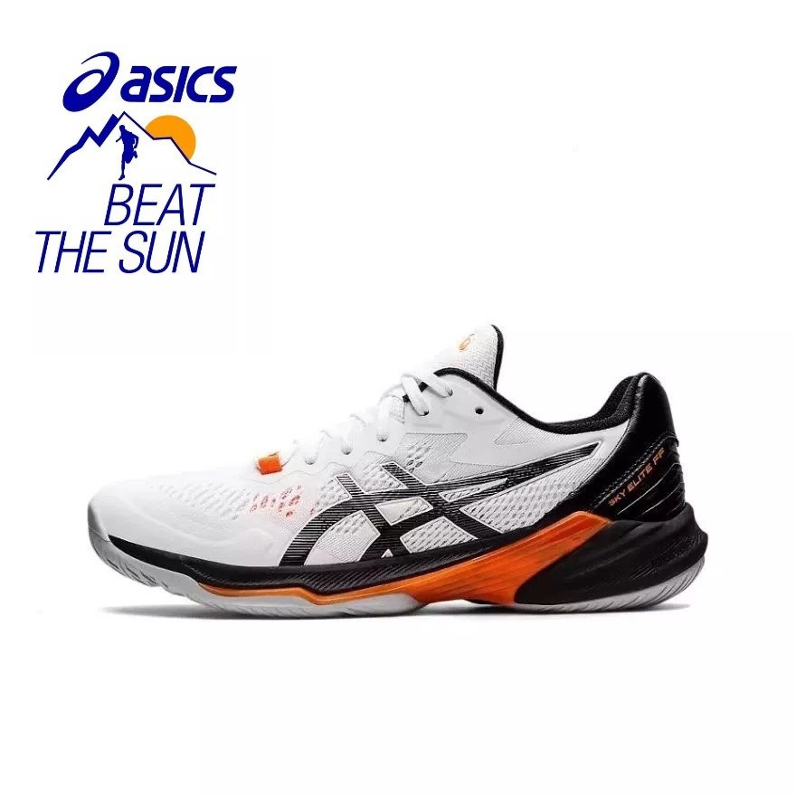 Ready Asics Sky Elite FF 2 Tokyo Giày bóng chuyền cổ thấp chống mài mòn màu trắng đen cam