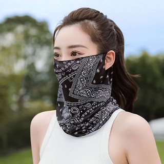 Kem Chống Nắng Mặt nạ Che Mặt Băng Lụa Mặt nạ Gạc Mặt Mùa Hè Bao Da Toàn Mặt Bảo Vệ Tia UV Bảo Vệ Cổ Mỏng Mặt nạ Yếm Nữ