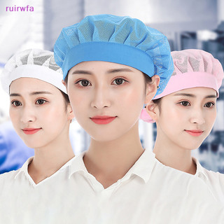 Ruirwfa Unisex Co Giãn Lưới Mũ Cafe Bar Nhà Hàng Nhà Bếp Khách sạn Làm Bánh Bồi Bàn Đầu Bếp Mặc Mũ Nam Nữ Thoáng Khí Xưởng Mũ MỚI
