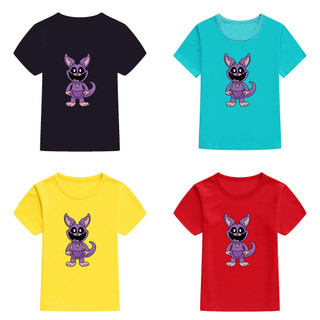 Mingyuan Riddle Roo Poppy Giờ chơi Fanmade My Smile Critters Áo thun trẻ em Áo thun ngắn tay dáng rộng Unisex Thanh thiếu niên Tee Top