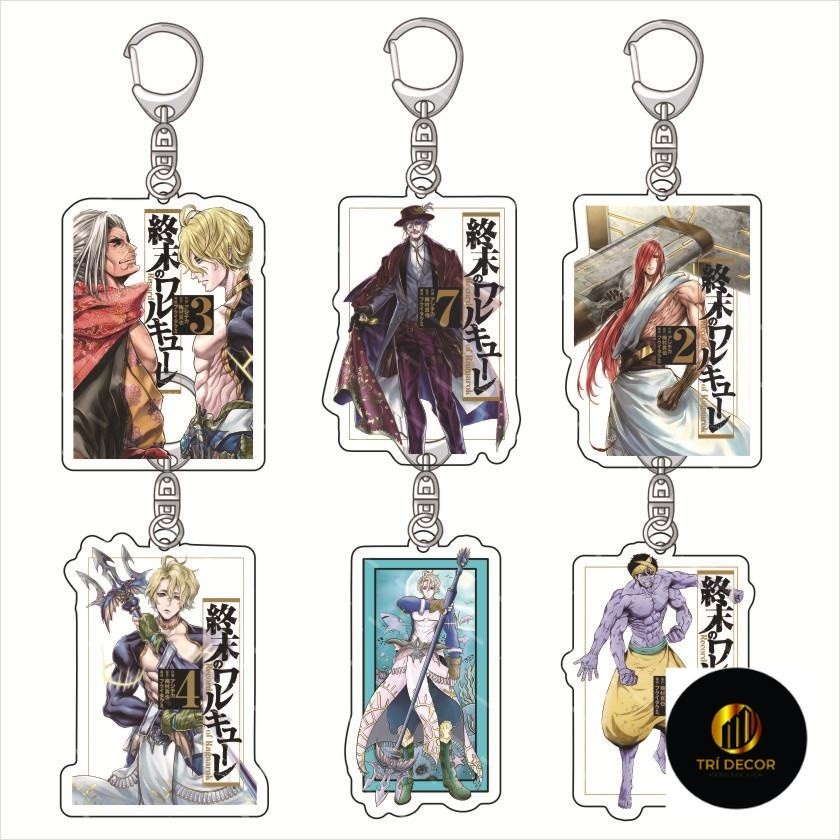 Móc Khóa Acrylic Hình The End Valkyrie Lu Busol Odin Zeus Shiva Record of Ragnarok Thor Lu Bu Ryofu 