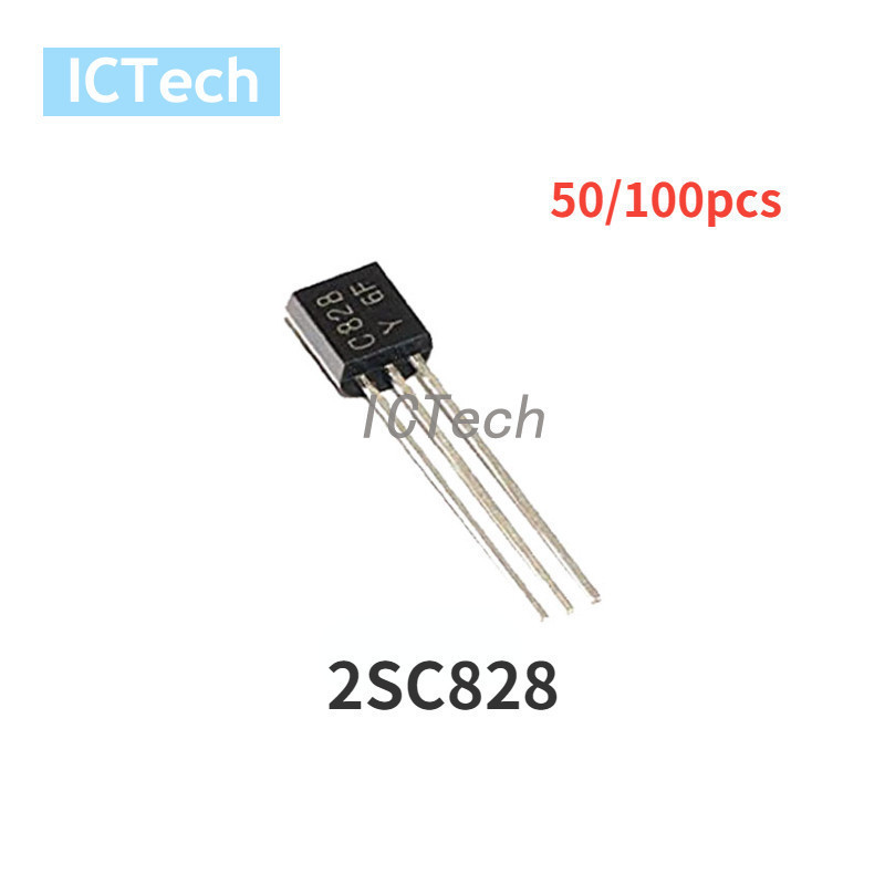 100 / 50 Cái Chính Hãng 2SC828 C828 TO92 PNP 0.1A 30V Mới