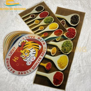 COMBO THẢM LAU CHÂN, 1 BỘ BẾP 2 TẤM