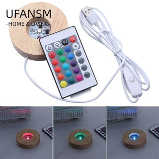 UFANSM gỗ gắn đèn led trang trí
