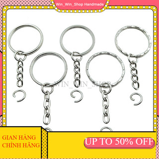 🍉set 10 khoen móc khoá handmade đường kính 2.5cm duashop.