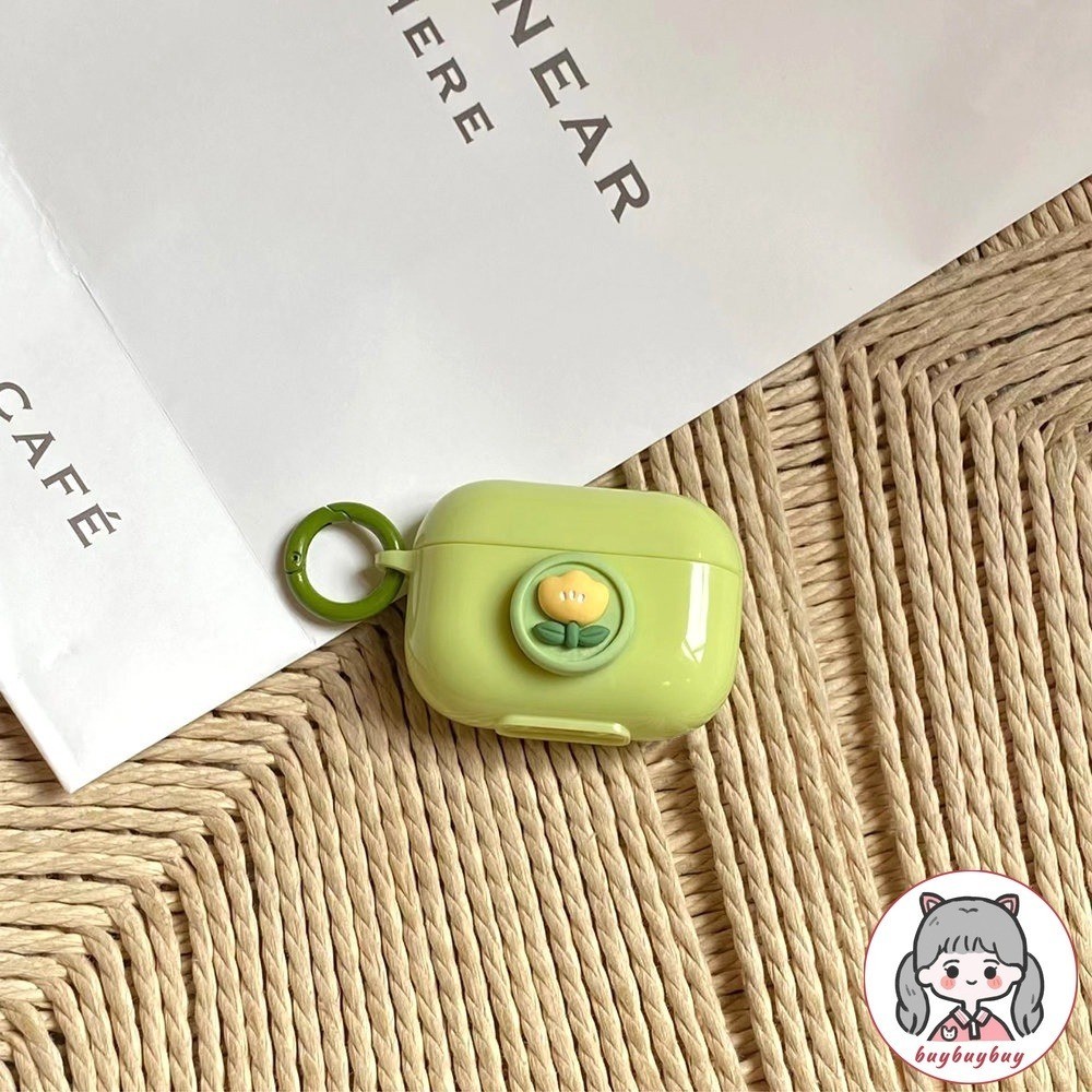 Vỏ Bảo Vệ Hộp Sạc Tai nghe không dây Airpods1 / 2 / 3 / pro / pro2 Bằng Silicon Mềm Hình Hoa 3D Màu Kẹo Dễ Thương