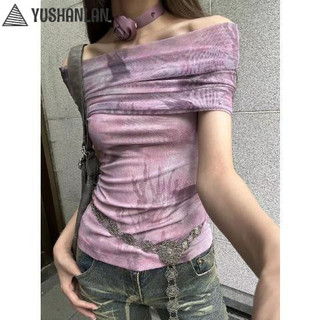 YUSHANLAN áo phông áo thun nữ croptop baby tee Cute Đơn giản phổ biến hàn quốc WCS2430MQ4 12Z240321