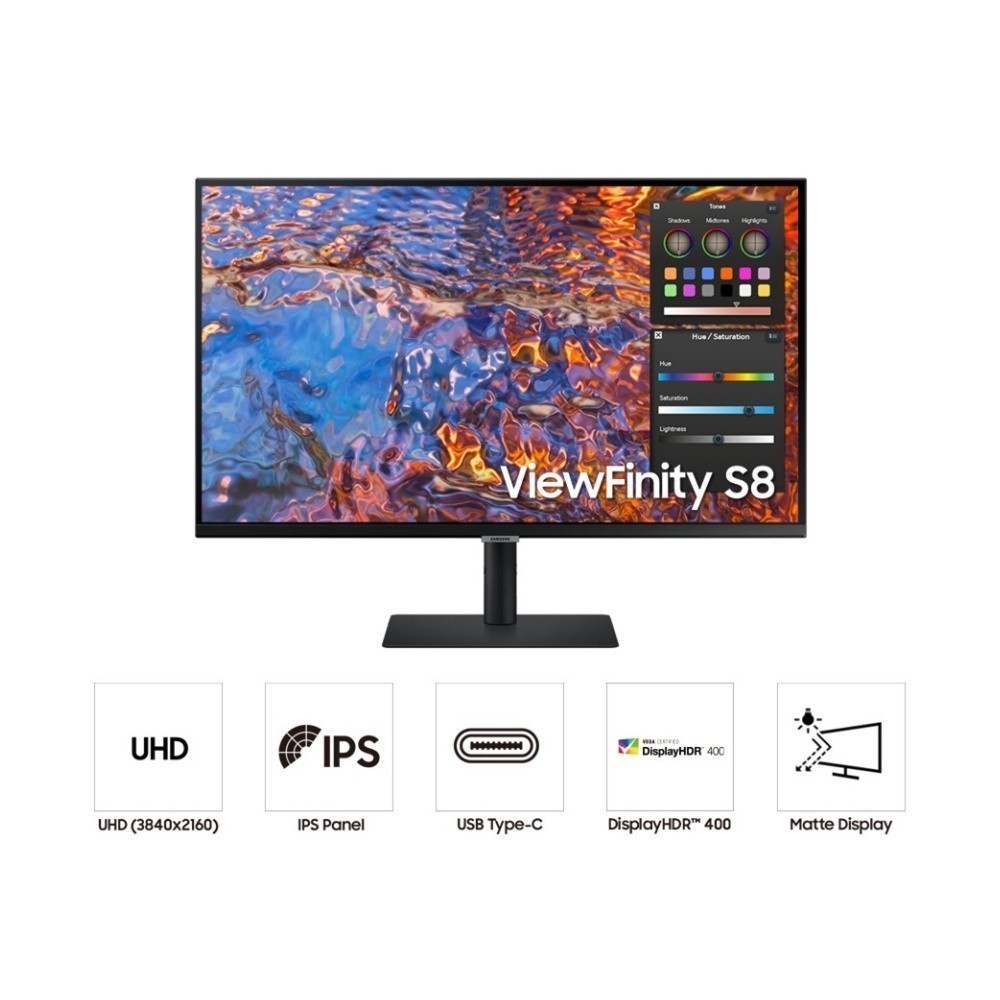 Màn hình chuyên đồ họa Samsung 27 inch LS27B800PXEXXV 4K DCI-P3 98% sRGB 100% IPS HDR 400 Factory Calibration USB-C 90W | BigBuy360 - bigbuy360.vn