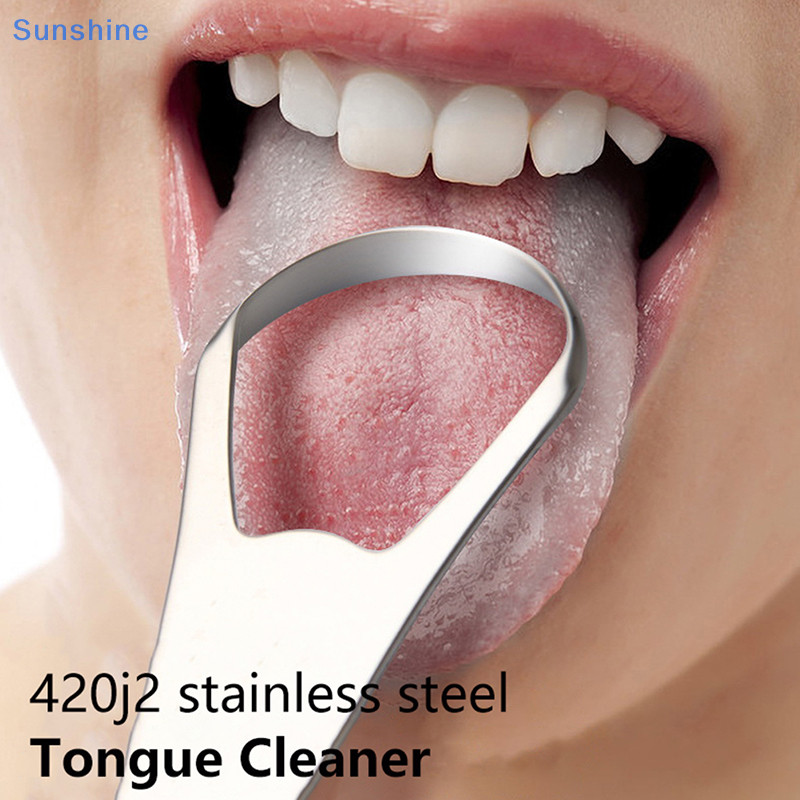 Sun Tongue Cleaner Scraper Care Oral Tounge Hygiene Brush Tool With Case VN