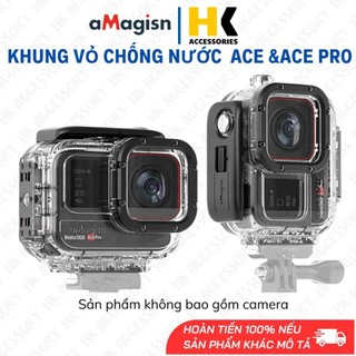 Khung Chống Nước aMagisn Insta360 Ace Ace Pro lặn sâu 50m hỗ trợ quay ngang dọc dưới nước - Chính Hãng