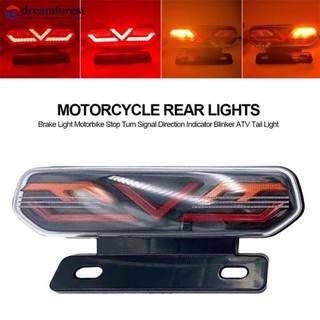 Dreamforest 12v led xe máy phía sau đèn phanh xe máy dừng bật tín hiệu chỉ báo blinker atv đuôi đèn d9w4