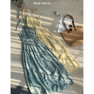 Đầm maxi dài yếm hở lưng 4078.