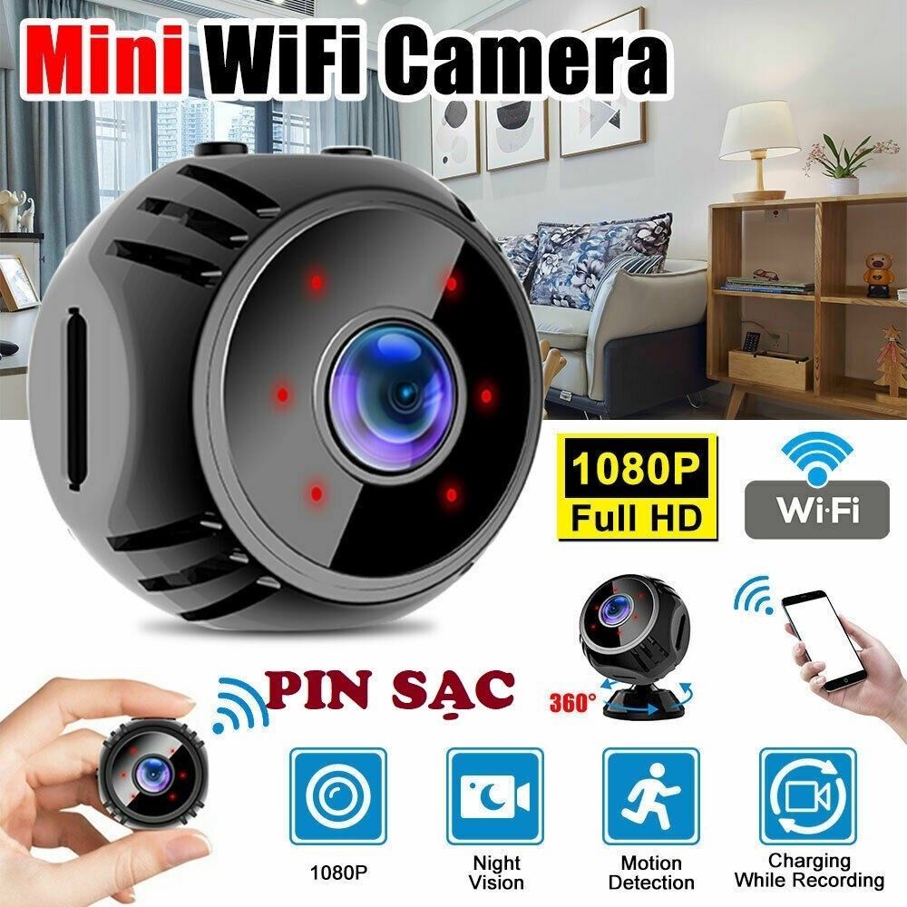 Camera Mini Không Dây WIFI W8 , Camera Siêu Nhỏ , Mua Camera Siêu Nhỏ Kết Nối Điện Thoại.có hồng ngoại quay ban đêm.