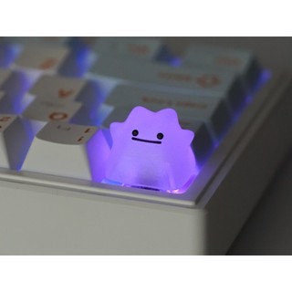 Keycap bàn phím cơ Crystal Ditto, Keycap pokemon, keycap lẻ, Phụ kiện bàn phím cơ, Nút bàn phím Handmade
