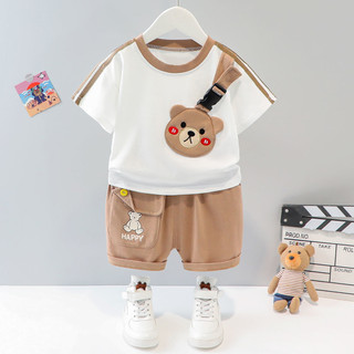  Bộ đồ mùa hè cho bé trai Phong cách mới Quần áo trẻ em Quần áo trẻ em Quần áo thường ngày mùa hè cho trẻ em Bộ đồ hai mảnh cho trẻ em