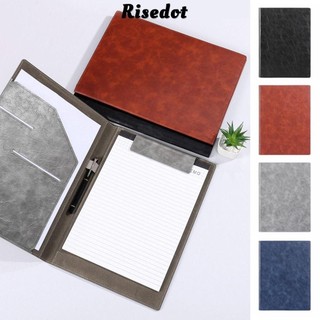 Risedot A4 Thư Mục Tập Tin Clipboard, Bút Da PU Chèn Hợp Đồng Kẹp Tài Liệu, Thời Trang Có Thẻ Khóa Từ Tính Cuộc Họp Kinh Doanh Kẹp Hợp Đồng Kinh Doanh
