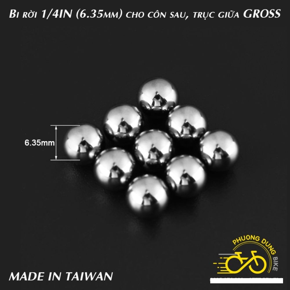 Bi rời 1/4IN (6.35mm) cho trục côn sau, trục giữa xe đạp GROSS