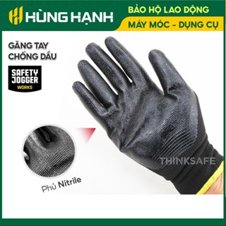 Găng tay chống dầu Jogger Superpro phủ nutrile chống dầu nhớt, trơn trượt ôm tay Găng tay bảo hộ