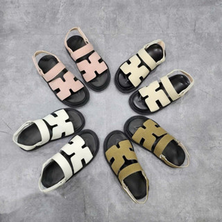 Giày Sandal Và Dép Nữ 2 Lớp Quai Chữ H May Liền Đế Cao 3cm ( QUAI dán hậu màu mè)